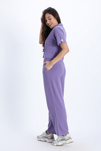 Zivame 2 Mile Fashion Knit Cotton Loungewear Set - Purple Haze — thumbnail 4